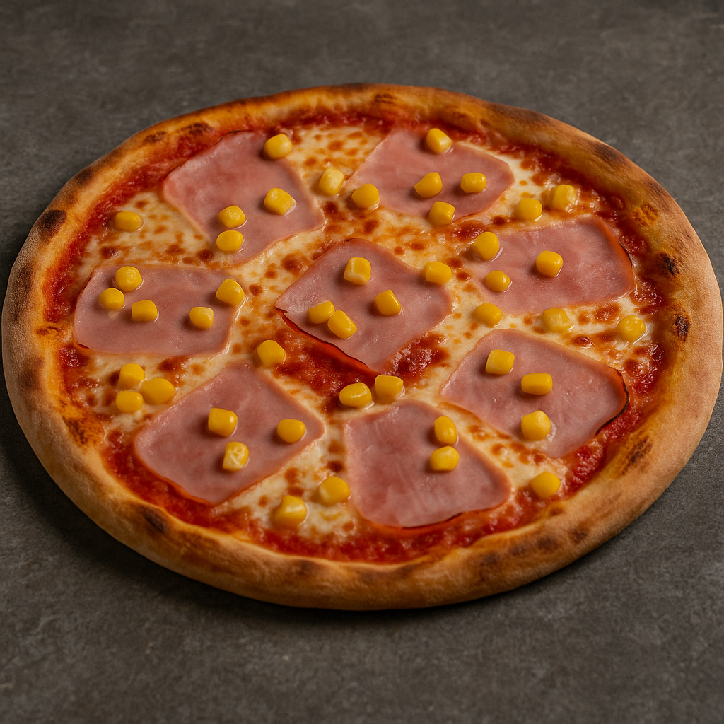 Pizza cu Sunca si porumb