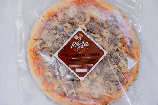 Pizza cu ciuperci si bacon